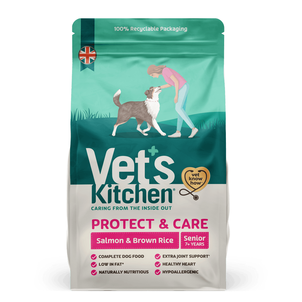 Salmon and Brown Rice dry dog food for Senior Dogs
